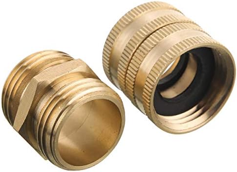M MINGLE Garden Hose Adapter, Heavy Duty Brass Garden Hose Shut Off Valve, 3/4 Inch - Image 4