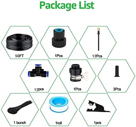 50FT Drip Irrigation System, Tool-Free Quick Connectors - Image 2