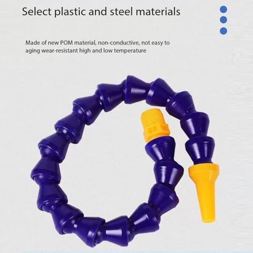 1/4, 3/8, 1/2 pt threaded round/flat nozzle adjustable plastic cooling tubeBidirection Tube Valve, cnc cooling system coolant mister Mist Coolant Lubrication Spray System （10 pieces） - Image 5