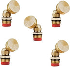 1/2"（DN15） Brass Mist Nozzle Thread Mist Nozzle for Lifting Garden Bed Backyard Outdoor Cooling System（Pack of 5） Bend Five-Eye Adjustable Spray Head with Filter 5pcs by Unknown