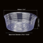MECCANIXITY Plant Pot Saucer 13.4 Inch Plastic Round Flower Drip Tray for Indoor Outdoor, Clear Pack of 10 - Image 2