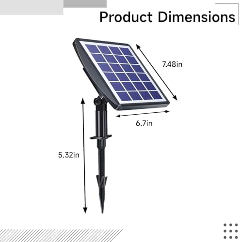 Solar Garden Watering System, 3 W Solar Powered Irrigation Kit with Timer, 15 Drip Irrigation Emitters, 49.21 ft (15 m) Tubing, Adjustable Nozzles, Automatic Watering for Outdoor Plants - Image 5