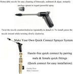 Garden Hose Sprayer Gun, 360° Rotatable Head, Detachable Foam Bottle, 3 Spray Modes, Plastic Body with Brass Connectors, Universal Standard Hose Fit, Great for Garden Watering & Household Car Washing - Image 6