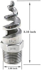 Beduan 3/4 Male Spiral Cone Atomization Nozzle 316SS Atomized Sprayer 10PCS - Image 2