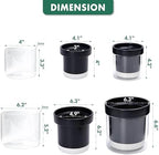 Phoenix Vine 6 Inch 4 Inch Self Watering Terracotta Planter, Black Terracotta Clay Pot with Glass Reservoir for Indoor Plants, Herbs, Flowers, 52-C-G-46 - Image 2