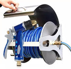 Stainless Steel Reel with Cover,Garden Hose Reel,Wall-Mounted/Floor-Mounted Metal Water Hose Reel, Water Hose Holder and Storage Holder by Unknown