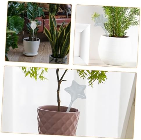 Abaodam 2pcs Self-Watering Spikes for Indoor Plants, Glass Automatic Watering Device with Rose and Star Design, Garden Plant Drip Irrigation Tool for Potted Flowers and Greenhouse Use - Image 3