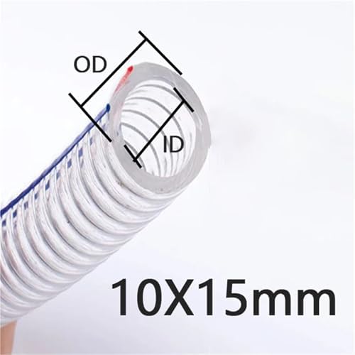 PVC Steel Wire Hose Transparent Soft Pipe Plastic Water Pump Tube Flexible Rubber With Metal Wire Tubing(ID 32mm,5M) - Image 2