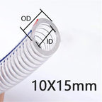 PVC Steel Wire Hose Transparent Soft Pipe Plastic Water Pump Tube Flexible Rubber With Metal Wire Tubing(ID 25mm,4M) - Image 2