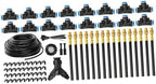 Raised Bed Irrigation Set with 1/4 Inch Tubing, Flexible Nozzle Tubes and Fittings for Home Yard Watering Layouts Drip Watering Set Irrigation Hose Garden Mist Adjustable Nozzle Fast Fit Tubing - Image 4
