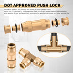 CheeMuii 60 Pcs Brass DOT Air Line Fittings Kit DOT Push to Connect Fitting - Image 4