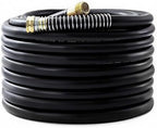 5/8" Garden Hose 75ft, -40℉ To 190℉ Hot/Cold Rubber hose, Black by BLENDLITETools