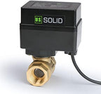 U.S. Solid Motorized Ball Valve- 1/2" Brass Ball Valve with Full Port, 9-36V AC/DC, 2 Wire Auto Return Setup, Normally Open (N/O) by USSolid