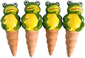 4pcs Frog Watering Globes Spikes Terracotta Automatic Waterer Irrigation Drippers for Pots Plant Automatic Stakes by Unknown