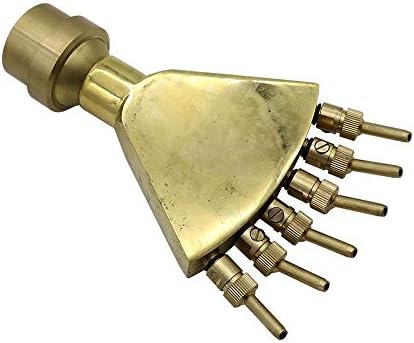 Xiaochen Lawn Irrigation Garden Watering with Valve Garden Landscape Pond Sprinklers Brass Adjustable 1.5" Phoenix Tail Shaped Fountains Spray Head Scattering Nozzles (Color : 1.5 inch) - Image 2