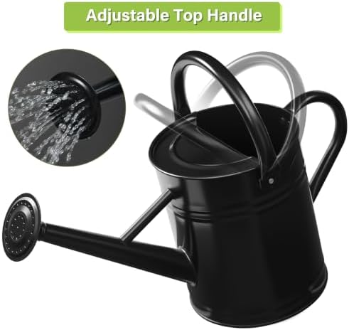 1 Gallon Watering Can for Outdoor&Indoor Plants，Black - Image 6