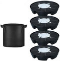 Baoblaze Industrial Tray Self Watering Plant Base Pot Saucer Reservoir Wick Feed Large Capacity Stable PP Non Woven Structure Suitable for Indoor Gardening, 4 Trays + 1 Bag by Unknown