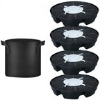 Baoblaze Industrial Tray Self Watering Plant Base Pot Saucer Reservoir Wick Feed Large Capacity Stable PP Non Woven Structure Suitable for Indoor Gardening, 4 Trays + 1 Bag by Unknown