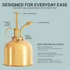 Sustainable Village Indoor Plant Mister - Brass Water Mister Spray Bottle Plants Indoor - Plant Sprayer Mister Stainless - Vintage Spray Bottle for Terrarium - Image 5