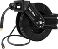 Retractable Air Hose Reel, 3/8 IN x 50 FT Hybrid Air Hose Max 300 PSI, Air compressor hose reel with 5 ft Lead in, Ceiling/Wall Mounted air hose reel,Heavy Duty air tool by TXECPRO
