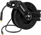 Retractable Air Hose Reel, 3/8 IN x 50 FT Hybrid Air Hose Max 300 PSI, Air compressor hose reel with 5 ft Lead in, Ceiling/Wall Mounted air hose reel,Heavy Duty air tool by TXECPRO