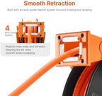VEVOR Retractable Air Hose Reel with Double Arms, 3/8 IN x 65FT Hybrid Air Hose Max 300PSI, Air Compressor Hose Reel with 5FT Lead in, Ceiling/Wall Mount Heavy Duty Steel Reel for Workshop Garage - Image 4