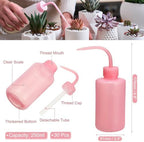 PATIKIL 250ml 8oz Pink Round Plastic Reusable Eyelash Tattoo Wash Bottle, 30 Pack, Perfect for Plant Care, Lab Use, Storage - Image 2