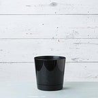 Novelty Root & Vessel Majestic Full Depth Round Cylinder Pot, Glossy Black, 14-Inch (10148) - Image 3