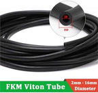 FKM Viton Oil Tube, High Temperature Resistance Fluorine Rubber Hose Diameter 2-16mm 1/2/5/10m(10 meters,ID 6mm x OD 9mm) - Image 2