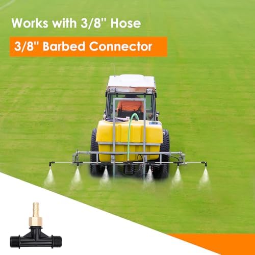 Metal 6-Nozzle Poly Boom Wand with 3/8" Brass Fitting, 7.5 Ft. ATV sprayer Boom, Wide-Coverage Agricultural & Lawn Spray Attachment for Tractors/UTVs (Metal Wand) - Image 4