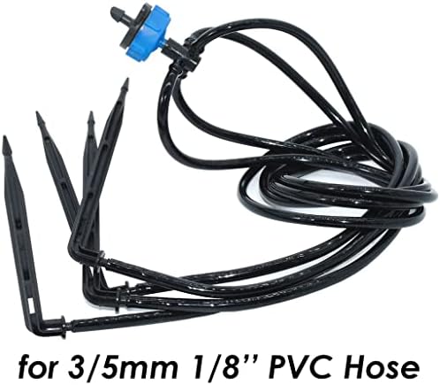 Garden 3/5mm PVC Hose Micro Drip Irrigation System, with 2-Way Connector 1/8'' Tubing Pipe Arrow Dripper Greenhouse(130M) - Image 6