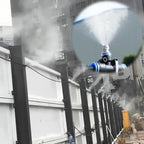 Industrial Dust Control Cooling Mist System | High-Pressure Waterproof Hose & Adjustable Nozzles | 45m/148ft Backyard Cooling Solution by Unknown