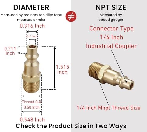 Air Hose Fittings Quick Connect, 1/4 Inch NPT - Image 4