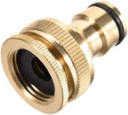 Hose Connector 4pcs Brass Faucet Tap Connector Hose Adaptor Quick Connecter Copper Hose Coupling Adapter for Garden Fitting by Unknown