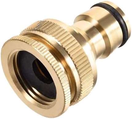 Hose Connector 4pcs Brass Faucet Tap Connector Hose Adaptor Quick Connecter Copper Hose Coupling Adapter for Garden Fitting by Unknown
