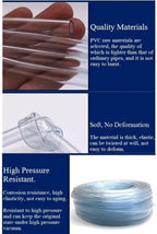 3m PVC Vinyl Tubing Lightweight Grade Clear Plastic Tube, Tubes Flexible Plastic Hose Line Pipe Oil Resistant Multipurpose Vinyl Hose(ID 12mm x 14mm OD) - Image 5