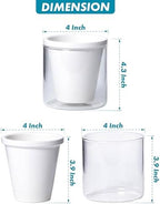 D'vine Dev Self-Watering White Terracotta Planter, 4 in, 4-Pack, 37-Z-A-2-F - Image 3
