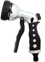 Metal Garden Hose Nozzle, High Pressure Hand Sprayer, Heavy Duty 7 Patterns Water Spray Gun with Insulated Grip, Multifunctional Adjustable Water Gun, for Car Wash Cleaning Watering Lawn Garden by Unknown