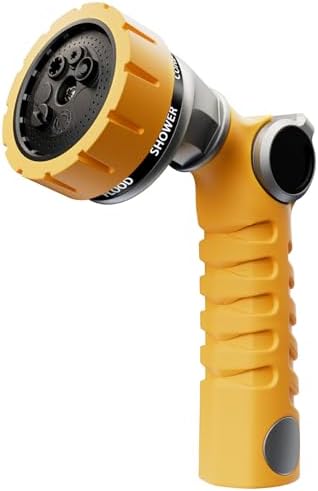 RESTMO Heavy Duty Hose Nozzle, Metal Garden Water Hose Sprayer by Restmo