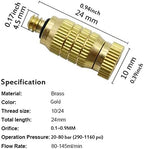 Brass Misting Nozzle, 30 Pcs High Pressure Brass Mister Nozzles for Sprayer 0.1-0.9mm .004-0.035 in Orifice(0.8mm) - Image 4