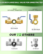 Hose Splitter 2 Way, Heavy Duty Brass Garden Hose Splitter - Image 3