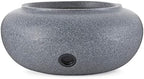 HC Companies Versatile 21 Inch Round Natural Decorative Plastic Outdoor Garden Hose Storage Pot with Side Hole for Faucet Connection, Granite - Image 5