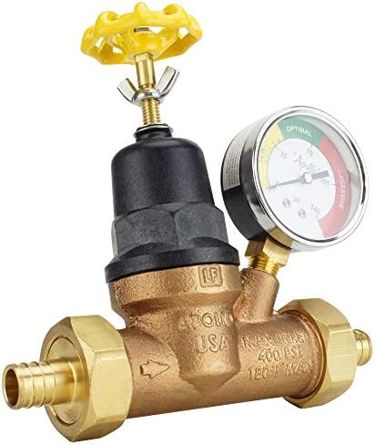 Apollo Valves ApolloPEX 3/4" Bronze Double Union PEX Water Pressure Regulator w/Gauge (APXPRV34WG) - Image 4