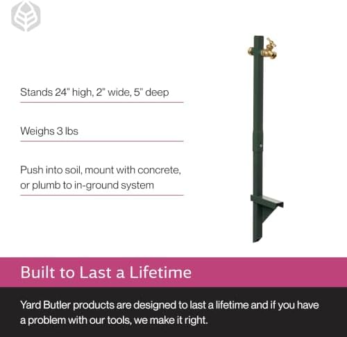 Yard Butler IHBE-6KD Garden Hose Bib Extender - Durable Hose Stand for Keeping It Elevated - Convenient Garden Accessory - Rust-Resistant - Anti-Kink Design - Easy Installation - Image 4