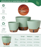 8/10/12 Inch Self Watering Pots for Indoor/Outdoor Plants with Drainage - Image 4