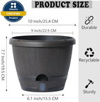 Sun-E 10 Inch Whiskey Barrel Self Watering Planters, Wood Look, 3-Pack - Image 6