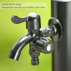 Floor Mounted Faucet Outdoor Water Pipe Vertical Fountain Irrigation Column,Freestanding Stainless Steel Garden Faucet - Outdoor Antifreeze Water Column for Easy Irrigation, Compact Design, - Image 3