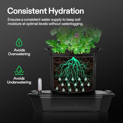 VIVOSUN 4-Pack FlexFeed Self-Watering Pots with Grow Bags, Auto Irrigation - Image 3