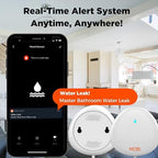 MOBI Smart Home 2.4GHz WiFi Water Leak Sensor, Water Sensor, Water Detector Alarm, Water Leak & Flood Detector, Smart Notification App, Expand with Cameras & Smart Home Devices (3-Pack) - Image 6