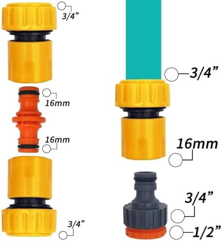 6PCS 3/4 1/2 inch Garden Hose Pipe Repair Connector Fitting Tubing Quick Connection(1I2inch-6pcs) - Image 4